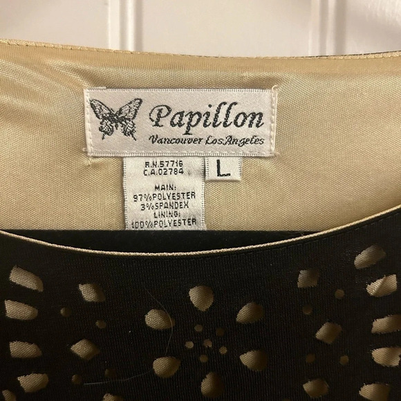 Papillon L dress cut-outs with gold underlay. 4/100 Talbots RL Max S and Pap - Picture 7 of 11